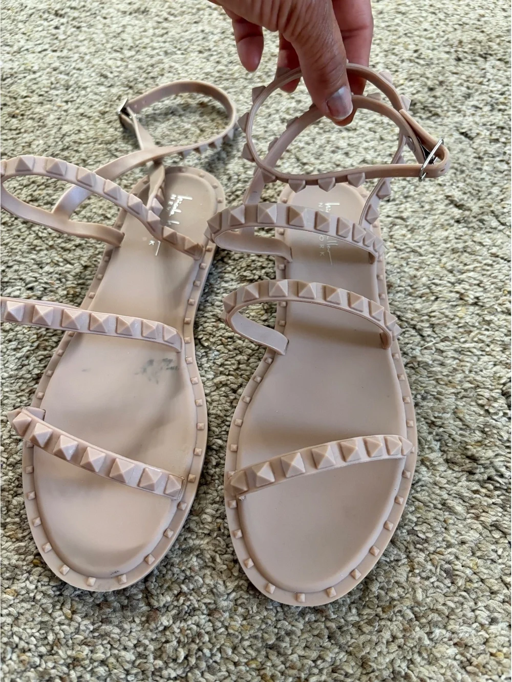 Nicole Miller New York jelly studded sandals